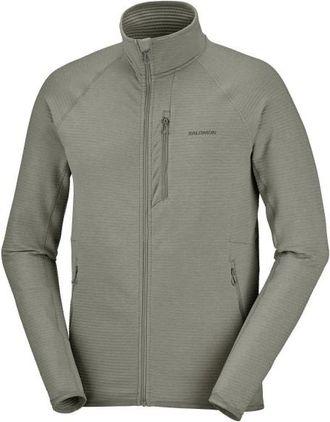 Salomon Essential Lightwarm Fleecejacke f&uuml;r Herren | grau
