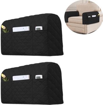 OEM Fundas Para Reposabrazos De Sof&aacute; (2 Unidades), Funda El&aacute;stica Para Sof&aacute;, Con 3 Bolsillos, Aptas Para La Mayor&iacute;a De Sof&aacute;s, Color Topo
