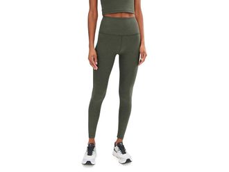 Beyond Yoga Spacedye Caught In The Midi High-Waisted Legging Womens Casual Pants Dusty Forest Heather : 2XL (US Womens 18-20)
