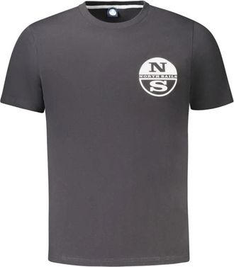 North Sails Cotton T-Shirt - Heren - T-shirts - Zwart - L - Katoen - Tops
