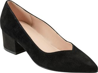 Marc Fisher Labore Dress Pumps Black Slip-On Block Heel HAWK311