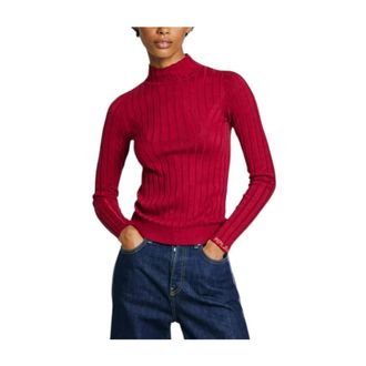 Pepe Jeans London Elegant Turtleneck Jersey - Dames - Coltruien - Rood - XS - Truien & Vesten
