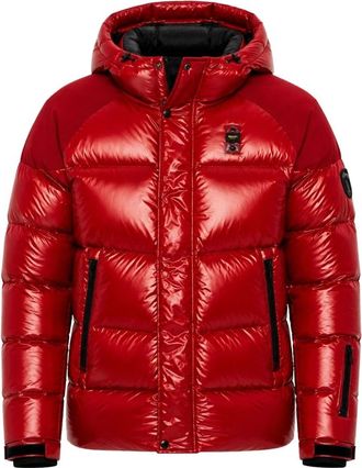 Blauer Jassen, Heren, Rood, 3Xl, Leer, Gewatteerde Puffer Jas
