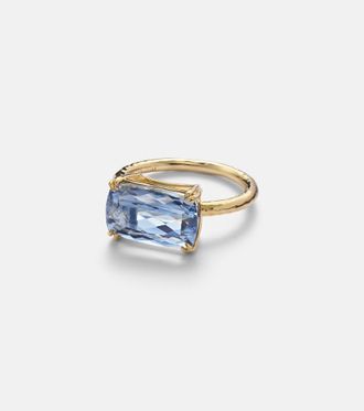 Octavia Elizabeth 18kt gold (750/1000) ring with aquamarine