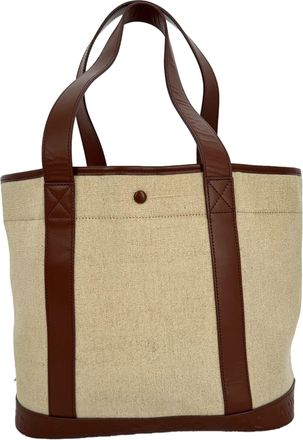A.P.C. A. P.C. H&eacute;l&egrave;ne Shopping Tote Bag in Beige Jute Canvas