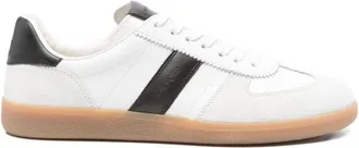 Tom Ford Bianco E Beige Low-Top Sneakers