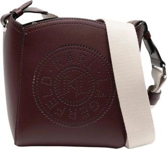 Karl Lagerfeld Tassen, Dames, Bruin, ONE Size, Leer, K/Circle Crossbody Bag
