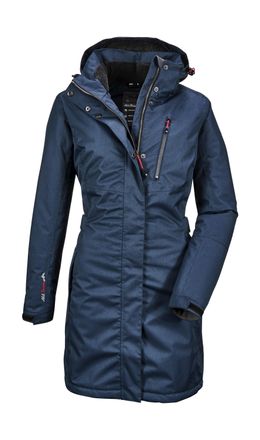 Killtec Parka KILLTEC Alisi, Damen, Gr. 48, blau (dunkelblau), 100% Polyester, Jacken Parka
