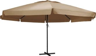 vidaXL Sombrilla De Jard&iacute;n Con Palo De Aluminio Taupe 600 Cm Vidaxl
