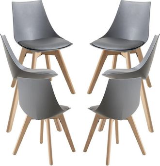 Regalos Miguel Regalos Miguel - Packs Sillas Comedor - Pack 6 Sillas Blok - Gris Oscuro