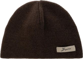 Jacquemus Gorro de lana tipo cuello alto Chevron - Accessories - unisex - Marr&oacute;n - ONE SIZE