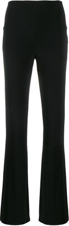 Norma Kamali High-Waist Flared Trousers - Womens - Polyester/Spandex/Elastane