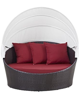 ModWay Convene Canopy Outdoor Patio Wicker Rattan Daybed