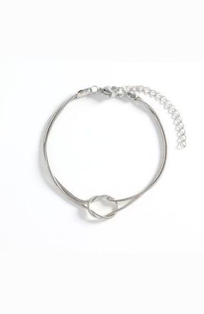 Mint & Lily Dainty Knot Bracelet in Silver at Nordstrom