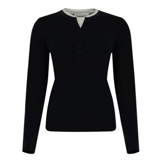 Silvian Heach Jettia Sweater - Dames - Ronde hals truien - Zwart - M - Wol - Truien & Vesten
