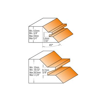 CMT 855.503.11 Fresa Para Juntas 45&deg; Hm S=12.7 D=69.9x31.7