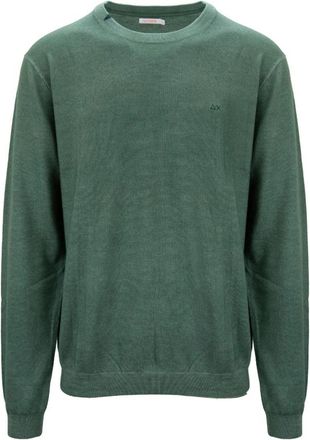 Sun 68 Merino wollen trui - Heren - Ronde hals truien - Groen - 2XL - Wol - Truien & Vesten