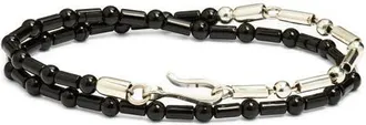 Caputo & Co. Mens Bar & Stone Beaded Wrap Bracelet in Black Onyx at Nordstrom