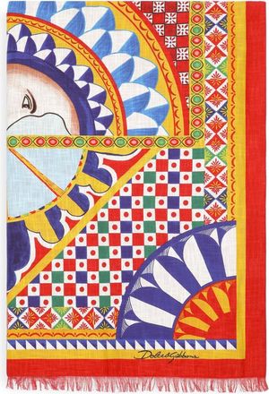 Dolce & Gabbana Telo da mare Sicilian con stampa - Rosso