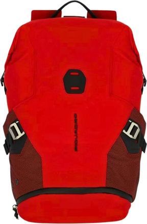 Piquadro Rode Antivirale Gerecyclede Stoffen Laptoptas - Heren - Rugzakken - Rood - ONE Size - Nylon - Tassen
