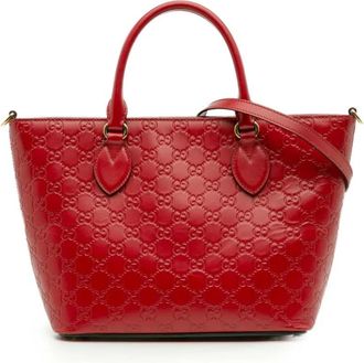 Gucci Borsa tote Guccissima piccola convertibile 2016-2025 - Rosso