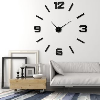 OEM Reloj De Pared Adhesivo Eko Negro De 130 Cm