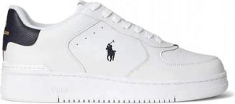 Ralph Lauren Mastr Ct Rib - Heren - Sneakers - Wit - 43 EU - Leer - Schoenen