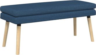 vidaXL Banco De Doble Capa Azul 110 X 40 X 47 Cm Tela Vidaxl