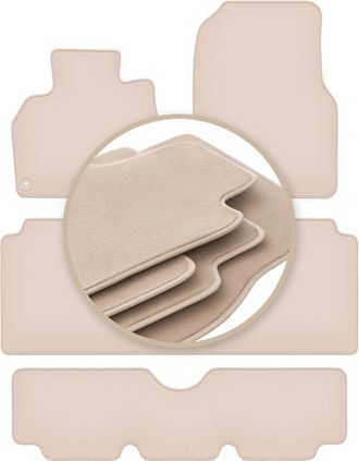 OEM Alfombrillas Premium Beige Para: Renault Espace Iv 7 Plazas 2002-2012