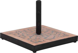 vidaXL Base De Sombrilla Cuadrada Color Terracota 12 Kg Vidaxl