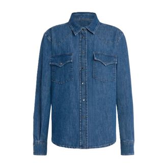 Dondup Denim Shirts, female, Blue, Size: M Regular-fit Denim Shirt