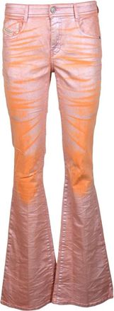 Diesel jeans - Dames - Flared Jeans - Roze - W27 - Katoen - Jeans