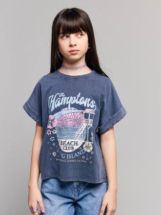 Jonen T-Shirt in Used-Look M&auml;dchen Hamptons JONEN marine