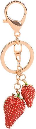 Generic Red Strawberry Keyring Crystal Rhinestone Key Holder Purse Phone Handbag Pendant For Women s