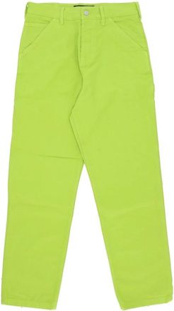 Iuter Katoenen Timmerman Broek Lime - Heren - Straight fit broeken - Groen - W32 - Katoen - Broeken