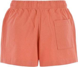 Sporty & Rich Womens Salmon Cotton Lucy Shorts Flamingo Exterior