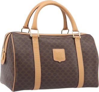 Celine Handbag Canvas Brown Canvas Handbag (Pre-Owned)