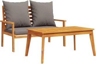 vidaXL Vidaxl - Set De Muebles De Jard&iacute;n Con Cojines Madera Maciza Acacia