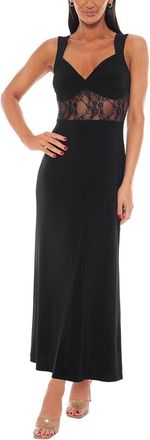 Bebe Lace Inset Knit Slip Dress