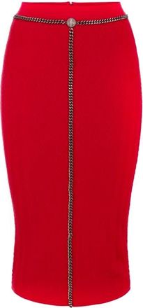 Elisabetta Franchi Red Chic Rok - Dames - Kokerrokken - Rood - L - Polyester - Rokken