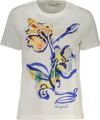 Desigual Bianco Katoenen Dames T-Shirt