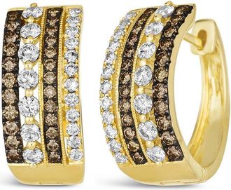 Le Vian Stacked In Style 14K 1.25 Ct. Tw. Diamond Huggie Earrings