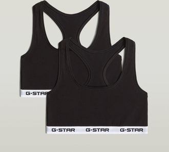 G-Star Racerback Bralette Set van 2 - Zwart - Dames