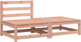 vidaXL Garden Sofa Armless with Footstool Solid Wood Douglas vidaXL