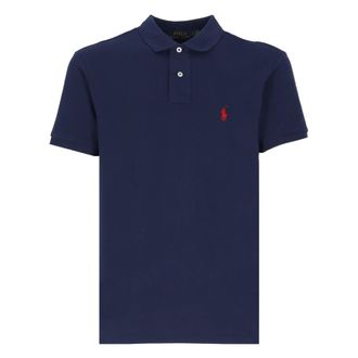Ralph Lauren Tops, Heren, Blauw, XS, Katoen, Basic Mesh Polo Shirt