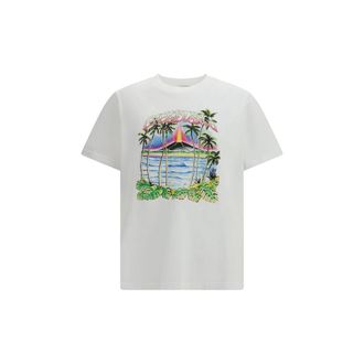Casablanca White Cotton Mens T-Shirt