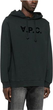 A.P.C. Standard Hoodie met Groot VPC - Heren - Hoodies - Zwart - XL - Katoen - Hoodies & sweatvesten