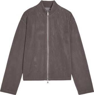 Mki Miyuki Zoku Open-knit Linen and Cotton-blend Cardigan - Brown - XL