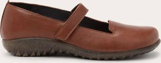 Naot Womens Purini Mary Jane Flat In Soft Chestnut Leather