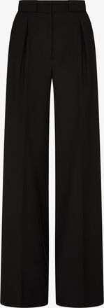 Serena Bute Wool Pleated Trouser - Black